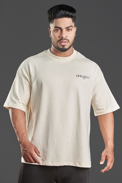 Beige Cotton-Poly Sport T-Shirt