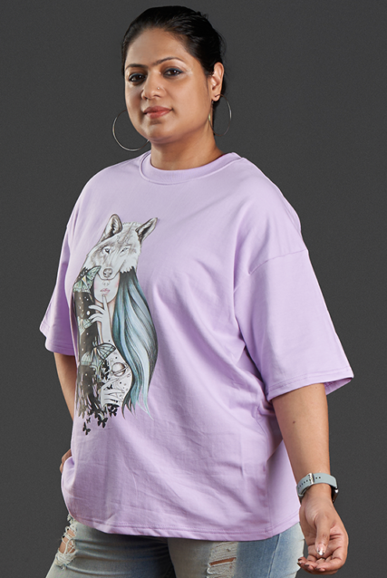 Lavender Fleece Cotton Girls' Sport T-Shirt